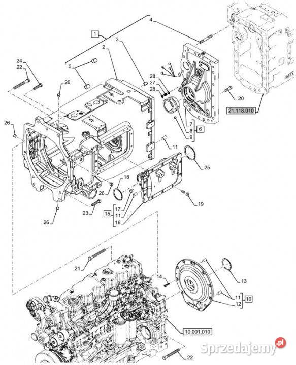 Holland T6070 Pokrywa 84123542 Pozostałe Jastrzębniki sprzedam