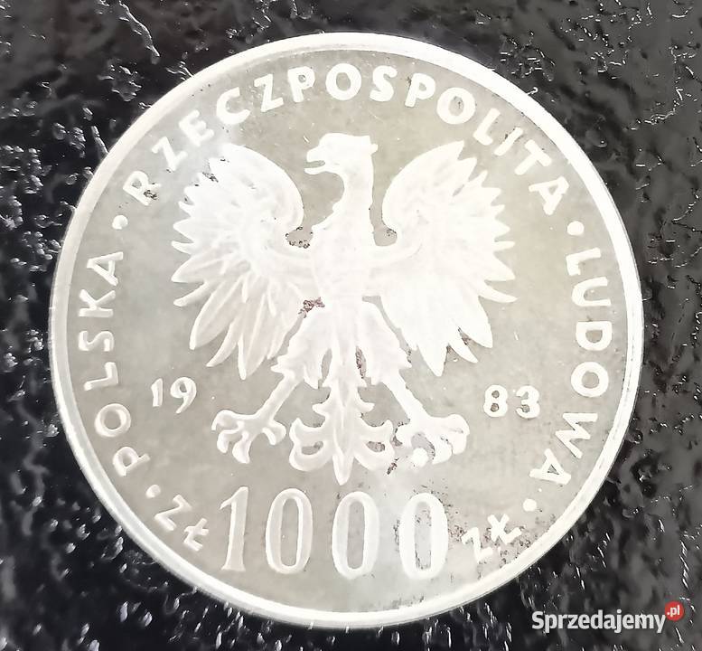 Moneta 1000 JAN PAWEŁ II 1983 Łódź