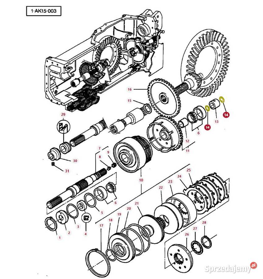 Pierścień wałka skrzyni biegów Massey Ferguson Białystok