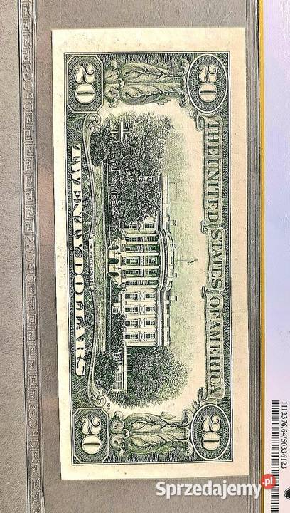 USA 20 Dolarów 1950 r Chicago Seria ZASTĘPCZA Antyki, Sztuka, Kolekcje Węgorzewo sprzedam