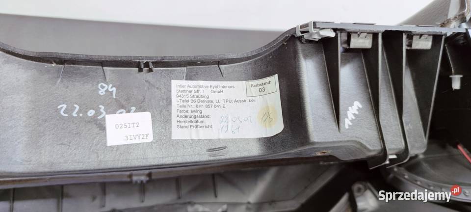 DESKA KOKPIT AUDI A4 B6 B7 8H1857041E SWING śląskie Przystajń