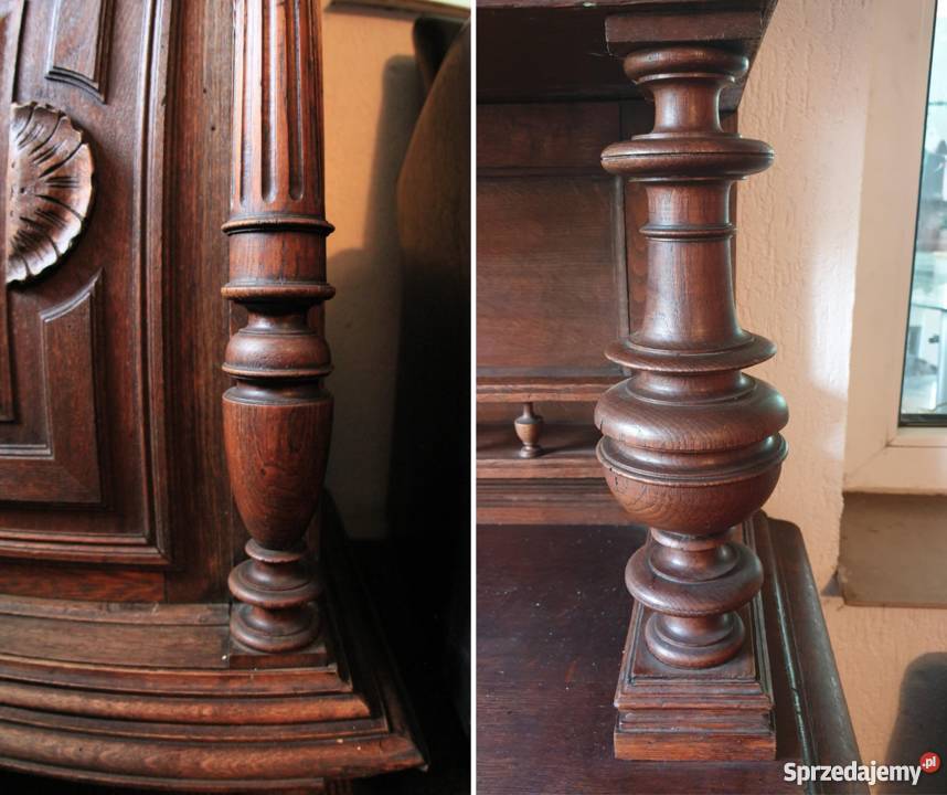 Stylowy kredens antyk piękne zdobienia Pszczyna