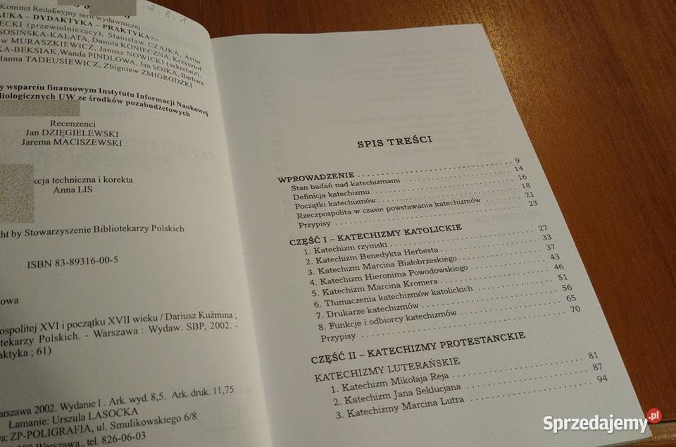 Katechizmy w Rzeczypospolitej XVI i początku pomorskie Gdańsk