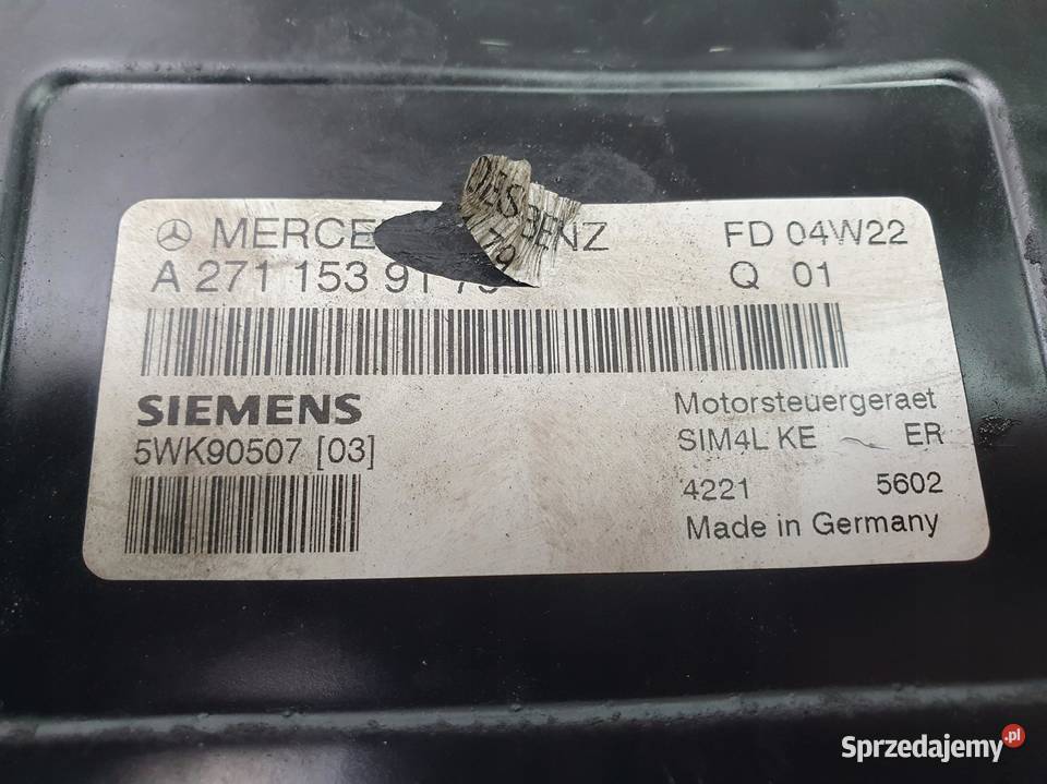 STEROWNIK SILNIKA Mercedes W203 W204 W211 CLK Motoryzacja lubelskie Chełm
