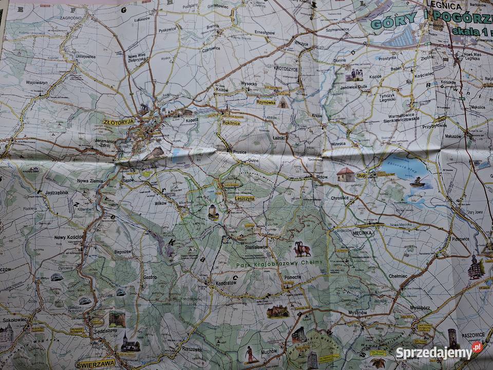 Góry i Pogórze Kaczawskie mapa turystyczna 150 sprzedam