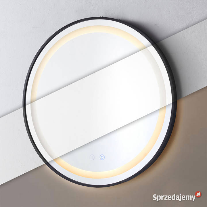 Lustro łazienkowe LED okrągłe ścienne 60 3 barwy