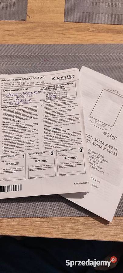 Podgrzewacz gazowy wody Ariston 80l nowy Brzozów
