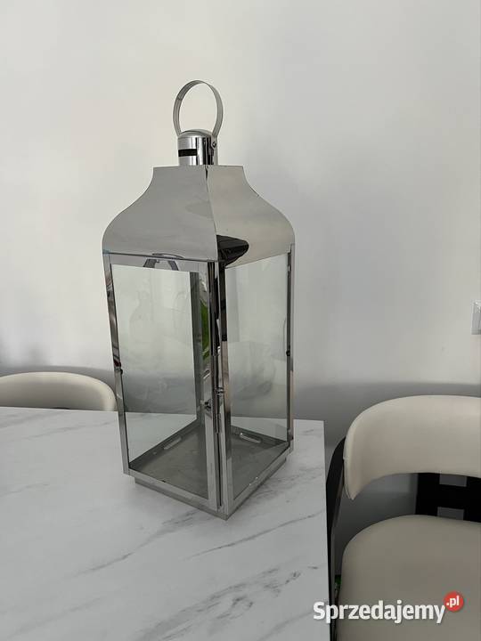 Duży lampion latarnia HomeYou 68 srebrny Łódź sprzedam
