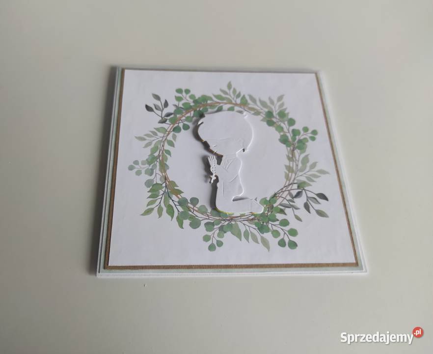 Kartka na Komunię Świętą ręcznie robiona Łódź