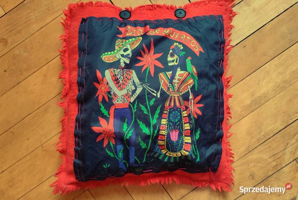 Poduszka ozdobna hand made Meksyk Santa Muerte Gdańsk