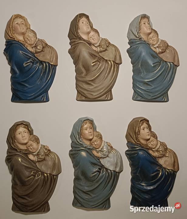 Madonna z Dzieciątkiem płaskorzeźba ręcznie Warszawa