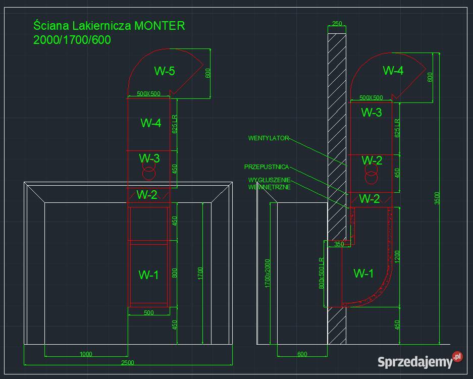Ściana Lakiernicza MONTER 20001700600 ATEX Bielsko-Biała