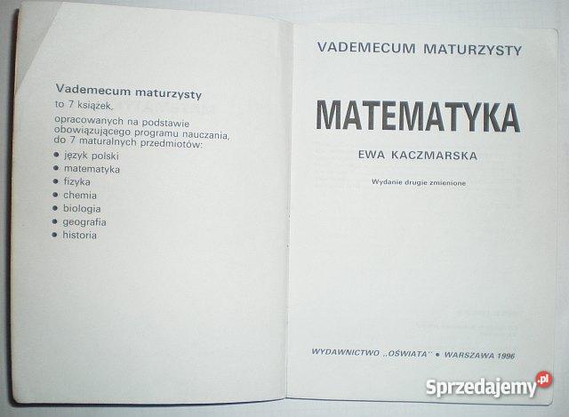 Vademecum maturzysty Matematyka Podręczniki