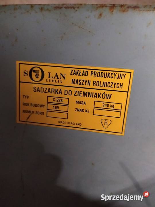 Sadzarka do ziemniaków Solan Lublin Kutno