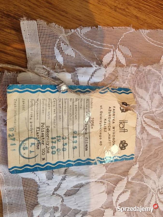 Firanka z okresu PRL duża 250x640 fabrycznie Lublin