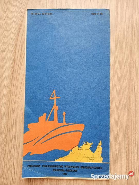 Świat Mapa Polityczno Komunikacyjna PPWK PRL