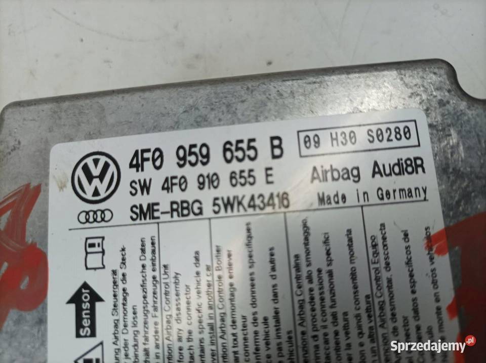 SENSOR AIRBAG 4F0959655B Audi A6 III 20042011 C6 Komputery