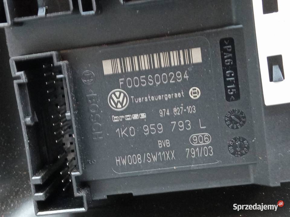 MECHANIZM SZYBY LEWY PRZÓD 1K0959701P VW osobowe Mechanizmy opuszczania szyb