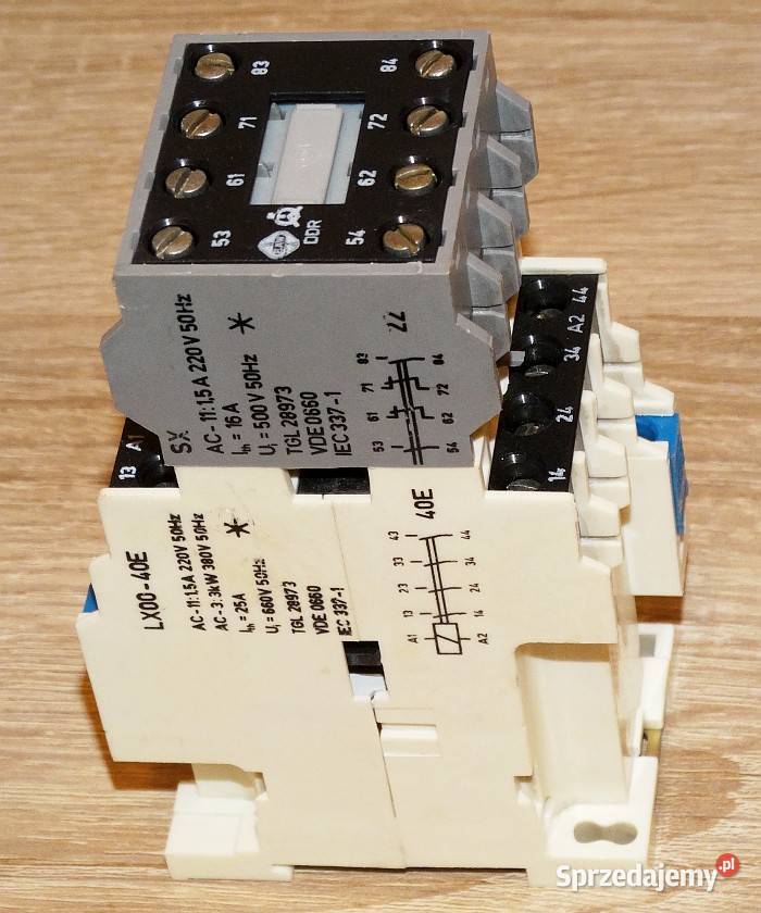 Stycznik mocy LX0040E firmy EAW 25 A 660 V 50 Hz Produkcja Gliwice