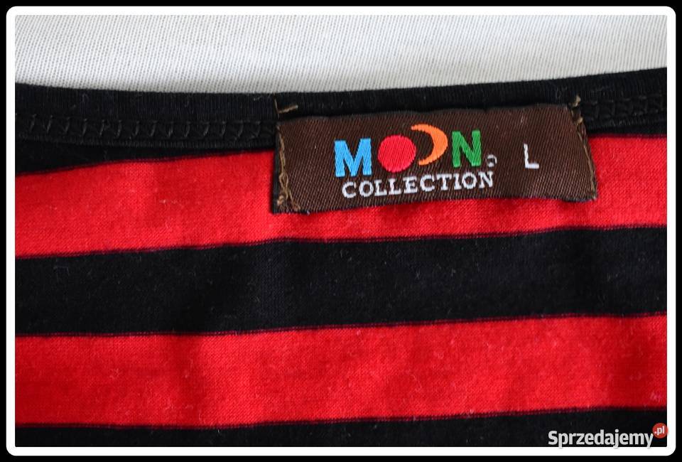 Moon Collection bluzka w paski czarno czerwone Rozmiar 36(S) Płock