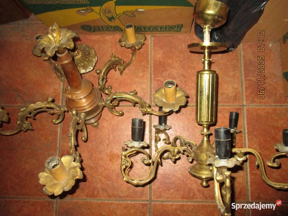 stare żyrandole mosiężne Toruń