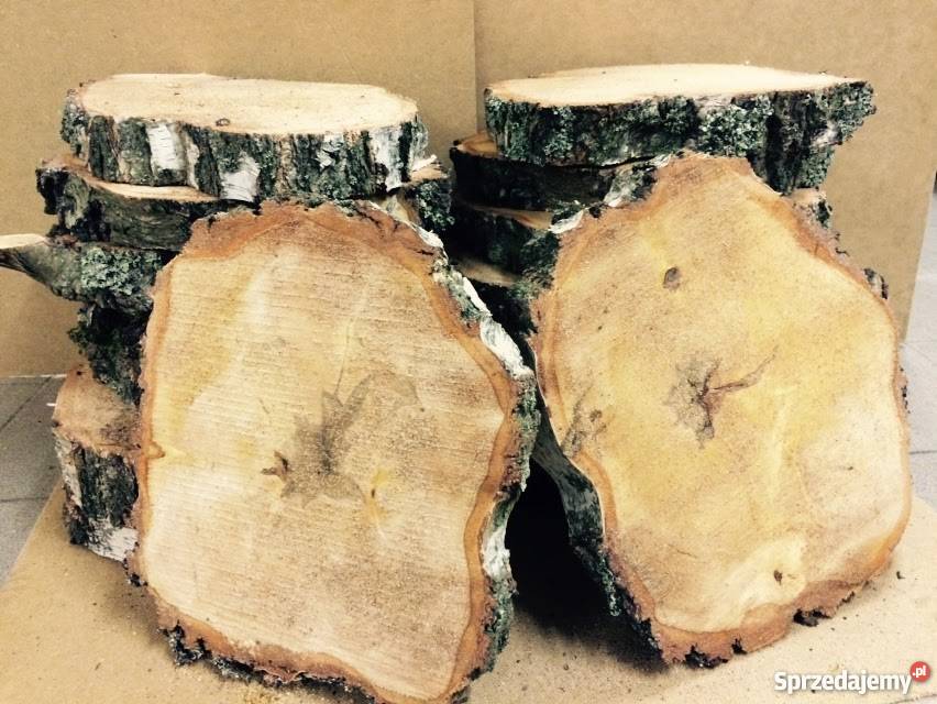 Plastry drzewa fleki drewno krojone płaskie Pozostałe Czarne