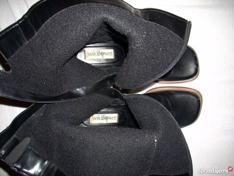 Gładkie czarne kozaczki 39 40 kozaki małopolskie