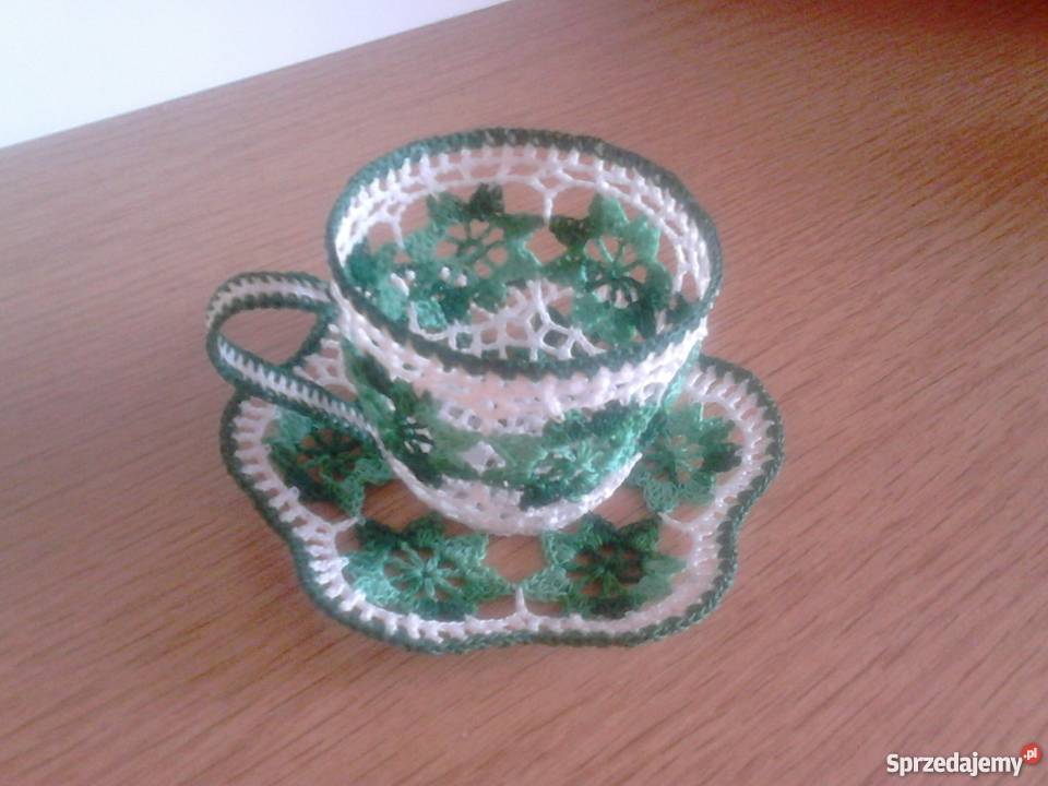 Szydełkowe filiżanki Syców