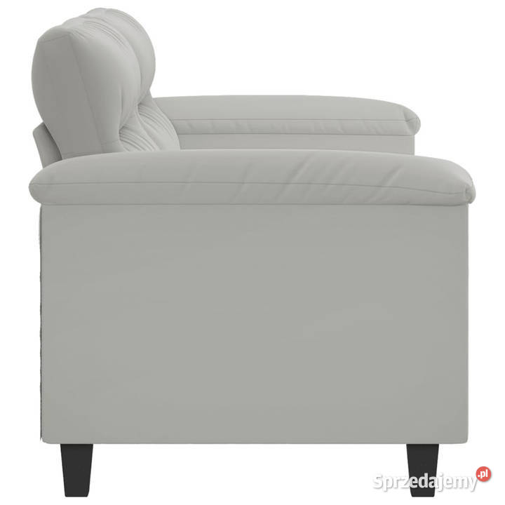 Sofa 2osobowa jasnoszary 140 tapicerowana Meble Warszawa