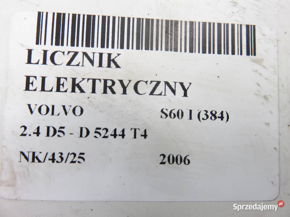 LICZNIK VOLVO S60 I 24 D5 30746102 osobowe