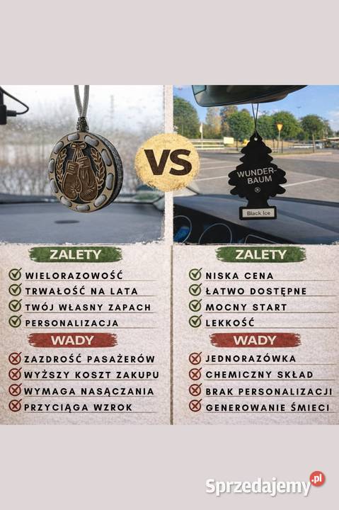 Drewniana Zawieszka Zapachowa do Auta Prezent Gadgety motoryzacyjne Warszawa sprzedam