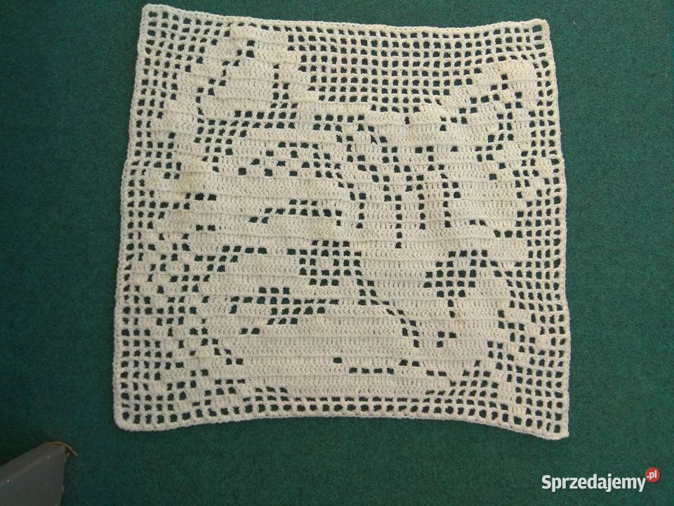 Ozdoba szydełkowa Kot ok58 x 52 Chojna