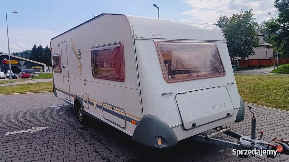 przyczepa kempingowa łóżka piętrowe campingowa Rok produkcji 2000 Międzybrodzie Bialskie