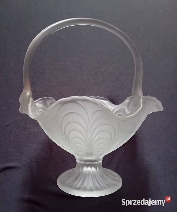 Szklany koszyk szkło satynowe Barolac Koźminek