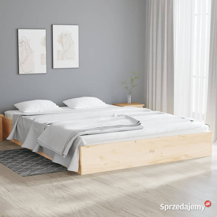 Rama łóżka lite drewno podwójna 135x190 WM820077 Warszawa