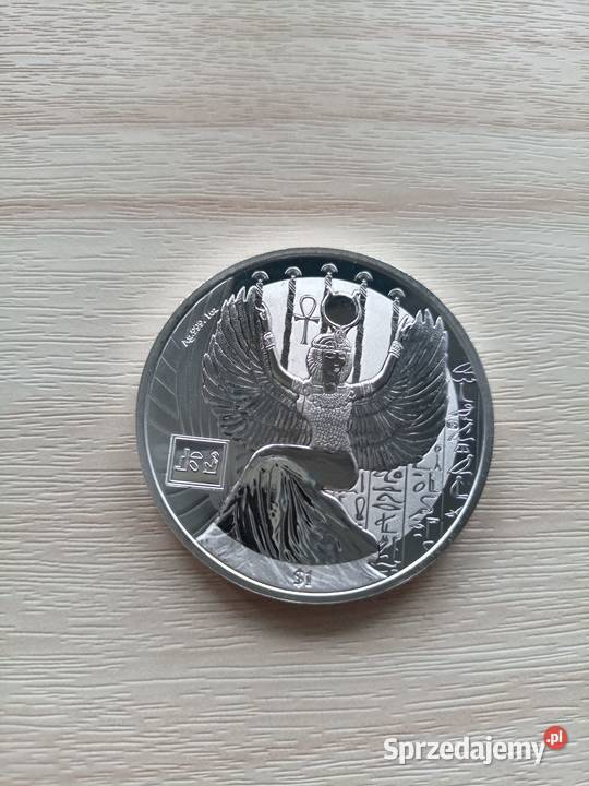 Sierra Leone Egyptian Gods Isis Srebro 1 oz Warszawa