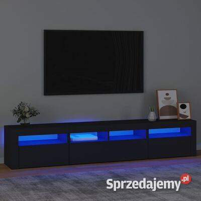 vidaXL Szafka pod TV z oświetleniem LED czarna Warszawa