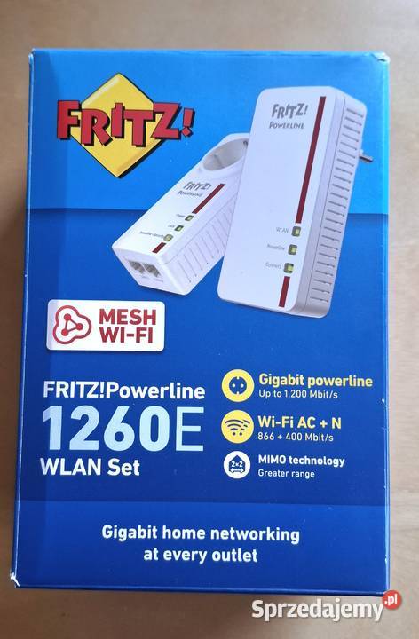 FRITZ Powerline 1260E WLAN zestaw w stanie Wielkie Drogi