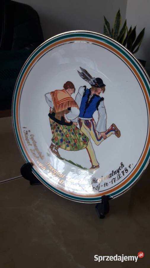 Talerz Ćmielów tańce polskie Zofia Stryjeńska Janów Lubelski