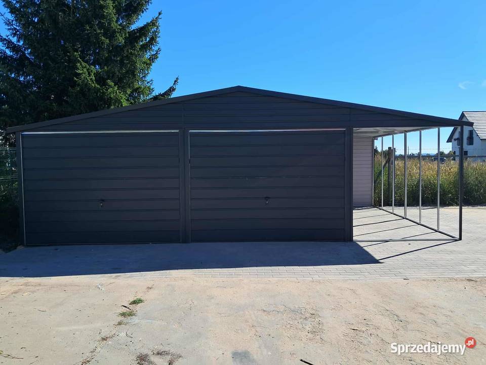 Garaż blaszany wiata Wzmocniony profilami mazowieckie Mińsk Mazowiecki sprzedam