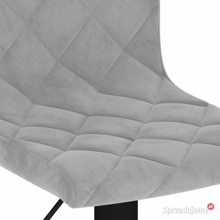 Stołki barowe 2 jasnoszare obite aksamitem Warszawa