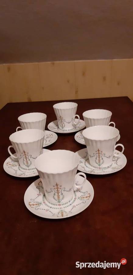 Porcelanowy serwis kawowy sygnowany Łomonosow Porcelana i szkło śląskie