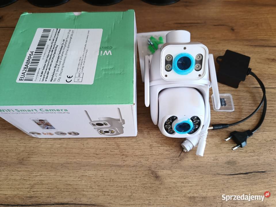 Kamera zewnętrzna WiFi 4K 8MP dwa obiektywy Kutno