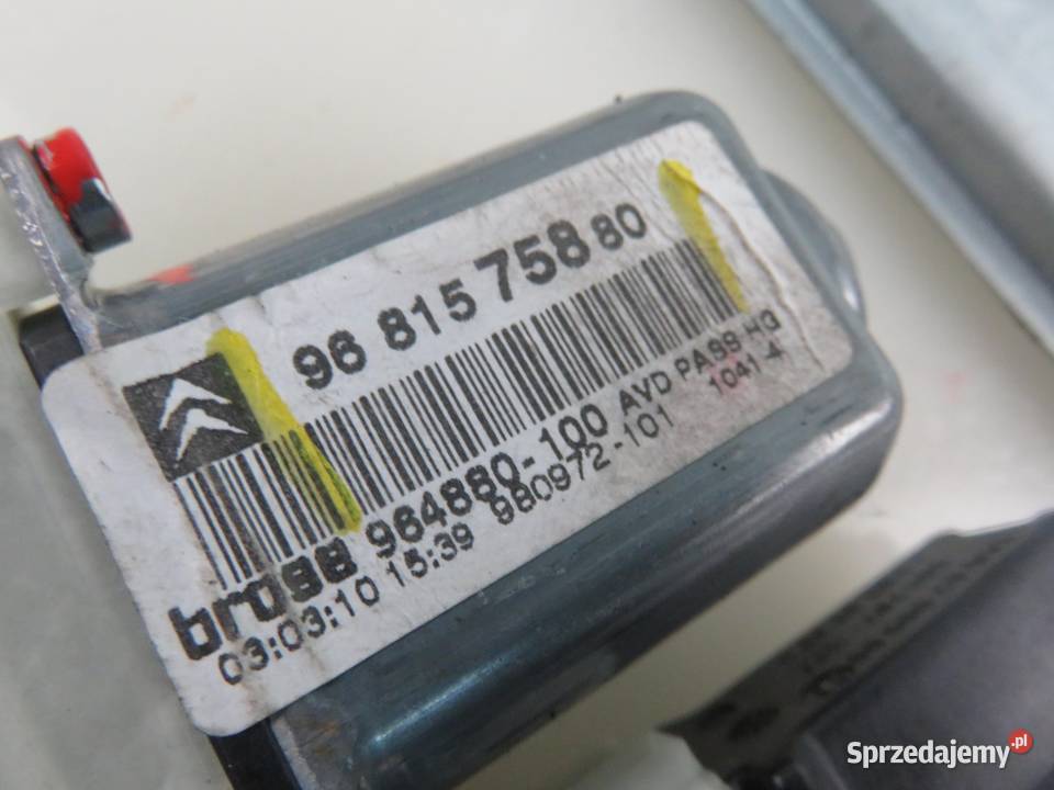 PODNOŚNIK SZYBY PRAWY PRZEDNI CITROEN C4 I osobowe