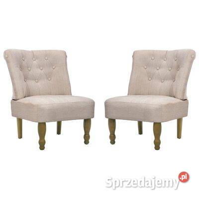 vidaXL Fotele w stylu francuskim 2 kremowe sprzedam