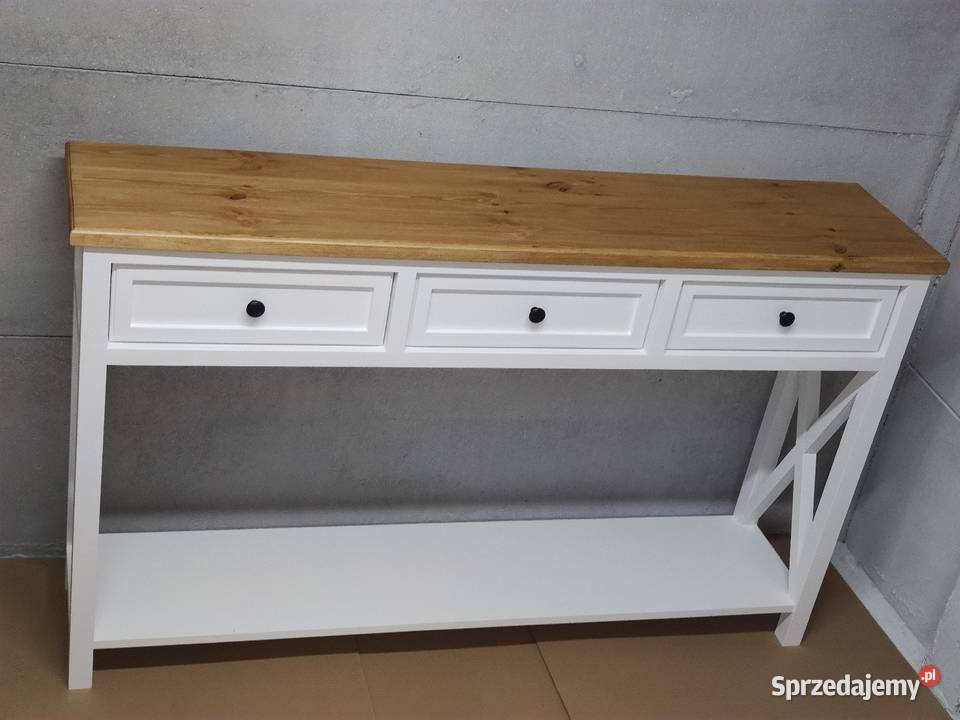 Konsola drewniana prowansalska 34cm łódzkie Zduńska Wola sprzedam