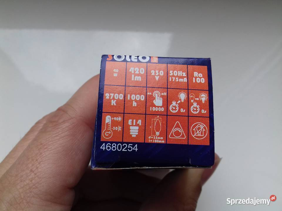 Żarówka wolframowa E14 40W Soleo w pudełku kolor Bydgoszcz