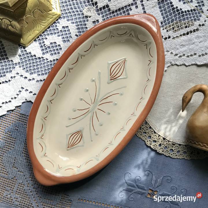 Półmisek gliniany ręcznie robiony Myszków