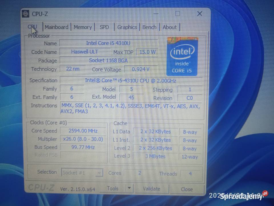Laptop Dell Latitude E7240 i5 SSD 8 GB RAM Intel Core i5 Toruń