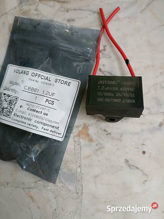 Kondensator rozruchowy wentylatora CBB61 450VAC Tarnobrzeg